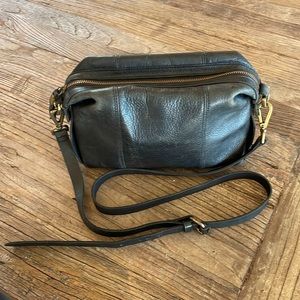 Pre Loved Madewell Mini Glasgow Black Crossbody Leather Shoulder Bag